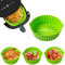 Cestino per Friggitrice ad Aria in Silicone,Teglie per Friggitrice ad Aria, Reusable Silicone Pot,per Friggitrice ad Aria,Adatti per forno ad Aria,Forni Microonde,Stampi per Torte (20.5cm) (Verde)