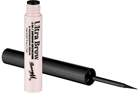 Barry M Ultra Brow 2-in-1 Defining Browliner & Nourishing Serum, schwarz