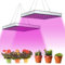 Yakimz 2x45W LED Grow Lampe, LED Pflanzenlampe Vollspektrum Pflanzenlampe mit 225 Rot&Blau LEDs Pflanzenlicht für Pflanzen Wachstum Zimmerpflanzen Gemüse und Blumen im Garten
