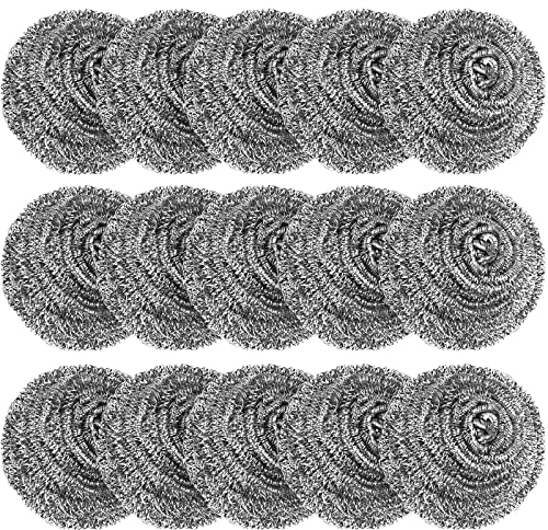 15 esponjas de acero inoxidable, estropajo, estropajo de acero para cocinas, baño y más