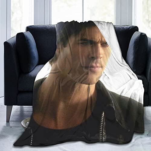 Ian-Somerhalder Kuschelige Plüsch-Thow-Decke, Flanelldecke, Bettwäsche, warmes Fleece, weiche Decke für Sofa, Couch, Wohnzimmer, Büro, Auto, Camp, Stranddecken, 60x50