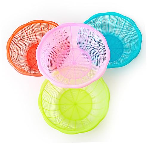 OKUMEYR 4Piezas Cesta de Multifuncional Frutas y Verduras Colador Lavado de Arroz y Alimentos Herramientas de Cocina Color Aleatorio