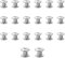 JJWNMLL Lot de 20 vis Chicago M5x6mm Chicago Vis de reliure Chicago Rivet à clous en métal Vis Chicago à tête cruciforme pour ceinture en cuir Bricolage Livre de scrapbooking - Argenté