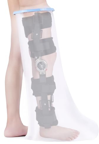 Apasiri Gips Duschschutz Volles Bein Erwachsene, Langer Wasserdichter Beinprotektor für Gipsverbände, Bandagen, Beinschutz Duschen Halten Sie Ihr Bein trocken