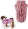 Hundepullover, Winter Warmer Hundepullover Kleine Hunde Rollkragen Strickpullover Haustier Pullove Weich Hundepulli Hundekostüm Hundebekleidung für Kleine Mittelgroße Hunde und Katzen(Rosa)
