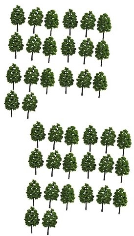 STOBOK 40 STK künstliche Wargame-Bäume Spielzeugbäume Tuff-Tablett Miniaturhalter Lipgloss Minicomputer Modell Gras Bahnstrecke Anlage Strauch Zubehör Kunsthandwerk gt Kriegsspiel