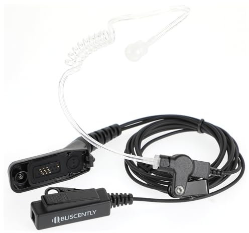 BLISCENTLY XPR 7550e Earpiece Headset, XPR6350 XPR6550 XPR7550 APX 4000 6000 7000 Earpiece Headset for Motorola Radio with Acoustic Tube and PTT Mic