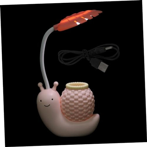 HOMSFOU 1Stk Schnecke Stifthalter Tischlampe Augenpflege-Lernlampe Lesetischlampe Schreibtischlampen Schreibtischlampe lesen USB lade tischlampe Aufladen Schnecken Nachtlicht Leselicht Abs