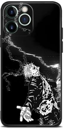 JJK Anime Black Phone Case, Manga Fans Shell, Unique Design Protective Cover (Gojo Satoru,for iPhone 11)