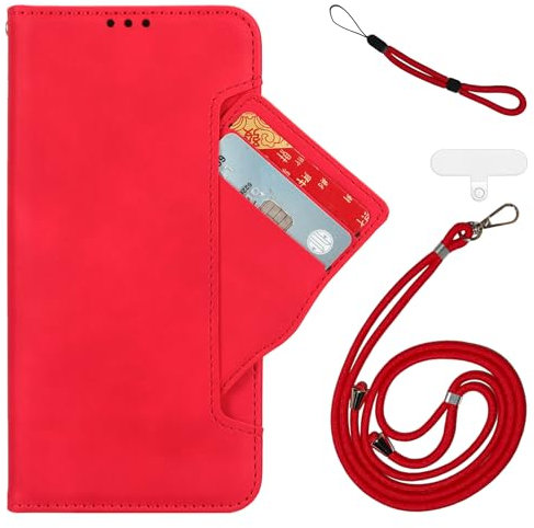 Damolong Brieftaschen-Handyhülle kompatibel für Wiko Y81(6.2 Zoll), Magnetische Leder-Klapphülle für Wiko Y81