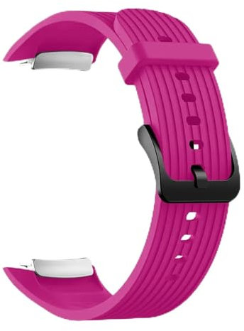 BQKTCBUAX Bracelet En Silicone Adapté Fit For Samsung Gear Fit2 Pro, Bracelet Adapté Fit For Samsung Gear Fit 2 SM-R360(Rose Red,L)