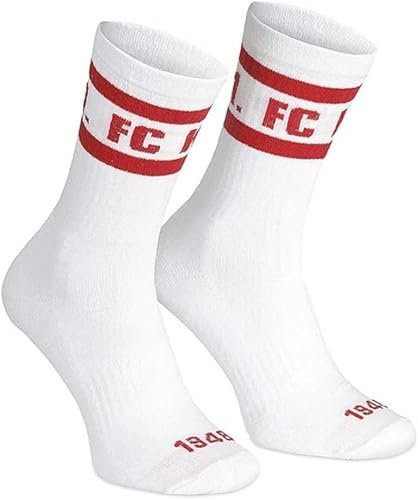 1. FC Köln Sportsocken 2er Set (DE/NL/SE/PL, Numerisch, 39, 42, Regular, Regular, Weiß)