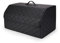 JOYPOINT Car Boot Organiser, Large Multi-Compartment Storage, Leather-Look Trunk Tidy, Black