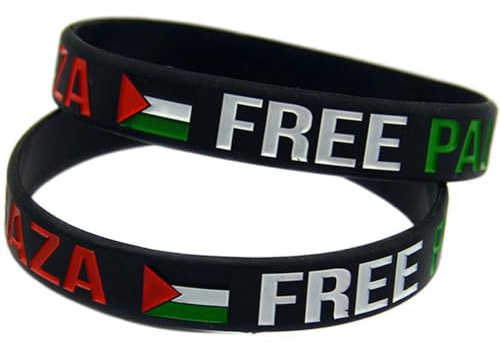 Lpitoy 2 Stück Kostenloses Palästina-Armband, Save Gaza Palästina-Flagge, Silikon-Armband Für Männer Und Frauen, Unterstützt Palästina-armbänder