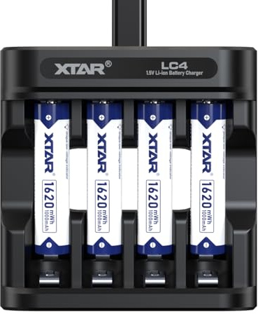XTAR Rechargebale1.5v 1620mWh aaa rechargeable batteries (LC4+4PCS 1620mWh)