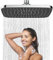 JINYOMFLY Pomme de Douche Pluie Grand 13 pouces, Tete de Douche Pluie Chute d'Eau, Pommeau de Douche Fixes Haute Pression, Tete de Douche Carré pour Salle de Bain, Stable ABS, 32cm (Argent 2)