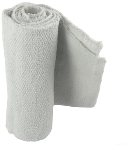 ZWEquipint Feuerfeste Decke aus Keramikfaserstoff, 2 mm dick, hitzebeständig, 1260 Grad, Hochtemperaturisolierung für Öfen, Türen, Brandschutz, 1 m breit, weiß (0,5 x 1 m)
