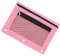 DOITOOL Trousse À Crayons en Tissu Oxford Rose Pochette en Alliage D'Aluminium Porte-Stylo Porte-Cartes Pochettes À Fermeture Éclair