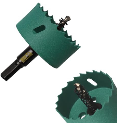 AM-Zerspanungstechnik Scie cloche bi-métal diamètre 83, foret professionnel, pour boîtes d'encastrement, scies cloches, pour bois, placoplâtre, plastique, panneaux d'acier inoxydable et de particules