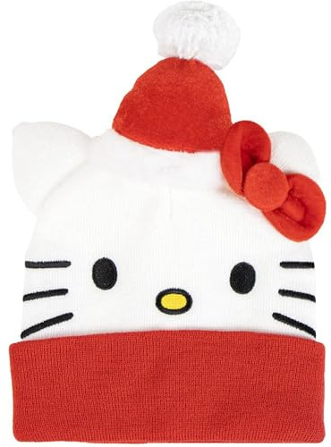 CERDÁ Life's Little Moments Unisex Kids Punto Hello Kitty Suave, Cálido Con Diseño Oficial-Gorro Invierno, Protección Viento Y Frío Beret, One Size