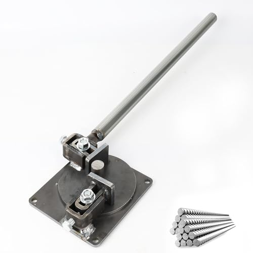 Biegemaschine FüR Eisenstangen,Bewehrungsbieger, Schwere Handbiegemaschine | 4-14mm,8.8 Zinkbeschichtet, Mit 370mm Edelstahlgriff & 195x180mm Basis FüR Industrie & Heimwerker