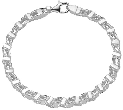 Smart Jewel Armband Armband Fantasiekette, massiv, Silber 925
