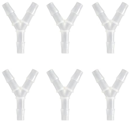 JYXNU 6 Pièces Connecteurs de Pompe à Air d'Aquarium, Raccord de Tuyau en Plastique à 3 Voies en Forme de Y pour Accessoires De Aquarium de Pompe à Air, Connecteur de Tuyau pour Conduite d'air