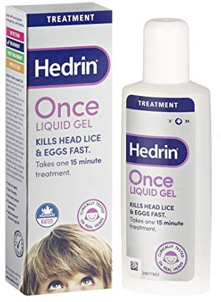 Hedrin Kills Headlice Liquid Gel, Fast and Effective Lice and Nit Treatment, Kills Head Lice and Eggs, 4 Treatments, Clinically Tested, Suitable for Adults and Children, 100ml