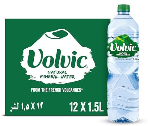 Volvic Natural Mineral Water 1.5 Litre (Pack of 12)