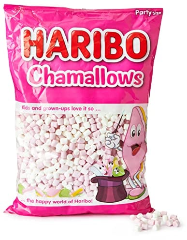 HARIBO - Mini Chamallows - Bonbons Guimauves Fruités - Sans Gluten & Sans Colorants Artificiels - Sachet Vrac 1 kg