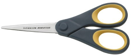 Westcott E-30650 00 Titanium Non Stick Schere, 13 cm, grau-gelb