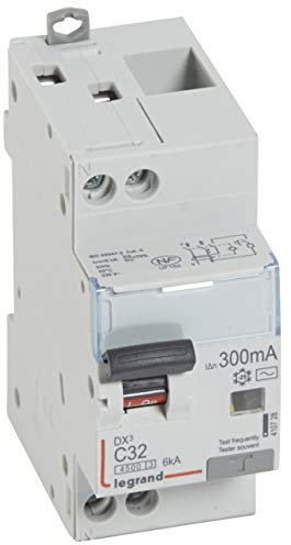 410728 Legrand Disjoncteur différentiel 32A type AC 300mA - courbe C - DX³4500 1P+N