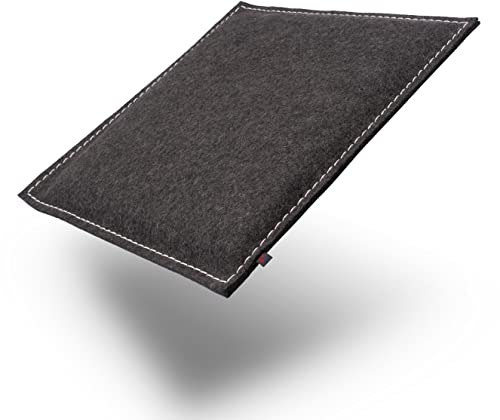 ebos Wollfilz Sitzkissen | 40x40cm, handgefertigt, 100% Wollfilz | Dünn & bequem | Hochwertiges Stuhlkissen, Sitzpolster mit Füllung | Schönes Stuhl-Polster, Filz-Kissen | Robustes Outdoor-Kissen, wasserabweisende Stuhl-Auflage (dunkelgrau)
