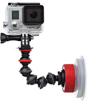 JOBY JB01329-BWW Saugnapf und GorillaPod Arm (für GoPro/Action-Video-Kameras, Saugnapfhalterung für Action Cams, Quick-Twist-Lock für Einfache Einrichtung) schwarz