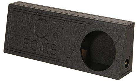 Q Power QBomb Single 12 Inch Vented Subwoofer Sub Box with Black Bedliner Spray