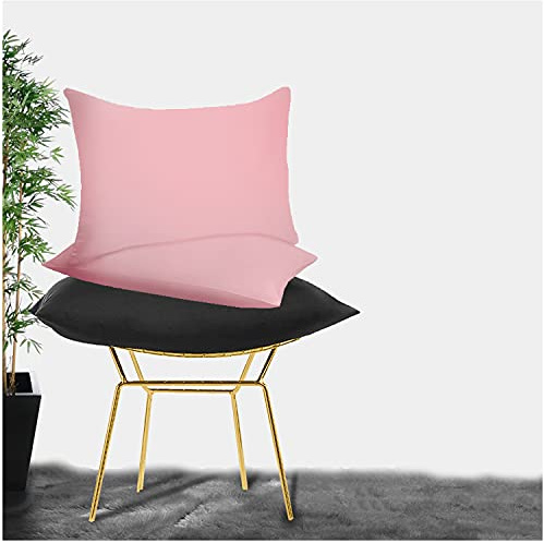GC GAVENO CAVAILIA Super Soft Pillow Cases 2 Pack - Anti Allergic & Breathable Polycotton Pillow Covers with Envelop Closure - Washable Standard Pillowcases (50x75cm) - Pink