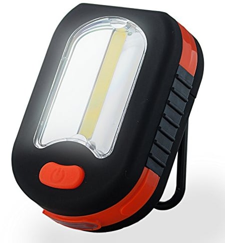 edi-tronic LED Lampe 3W COB + 3LEDs Arbeitslampe Magnet Handleuchte Werkstattlampe Taschenlampe Haken inkl. Batterien