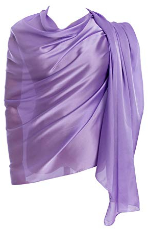 CYZLANN Damen-Schals, 100 % Seide, lange, leichte Schals für Damen, Violett