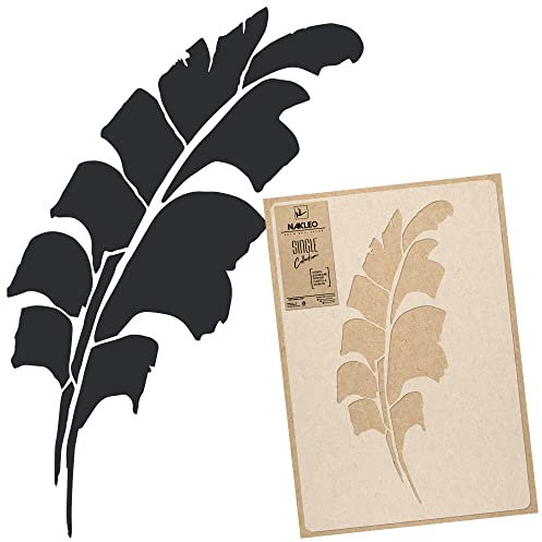 NAKLEO Blumen Große Malschablonen 43x64 cm, Tropisches Blatt Bananenblatt Muster, Wiederverwendbare Kunststoff Wandschablone, Dekoration DIY Handwerk, Holz Wand Stoff Stein
