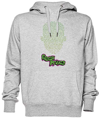 Capzy The Fresh Prince of Bel-Air Grau Kapuzenpullover Sweatshirt Unisex Herren Damen Größe XL Grey Unisex Hoodie Size XL
