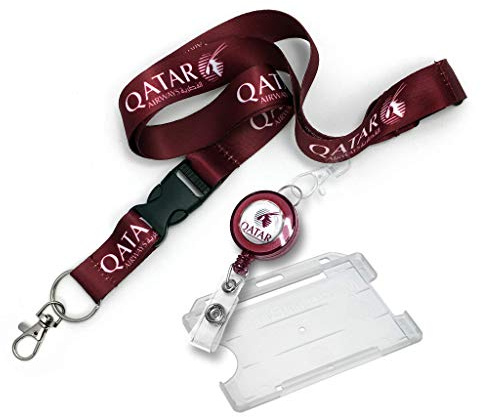 koolkrew Qatar Airways Farbsublimations-Schlüsselband-Set, kastanienbraun