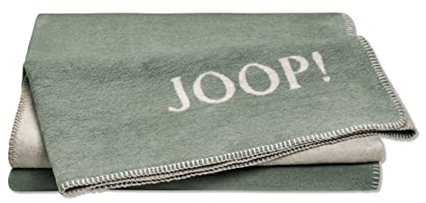 Joop! Wohndecke Uni-Doubleface Baumwollmischung Jade/Silber Größe 150x200 cm