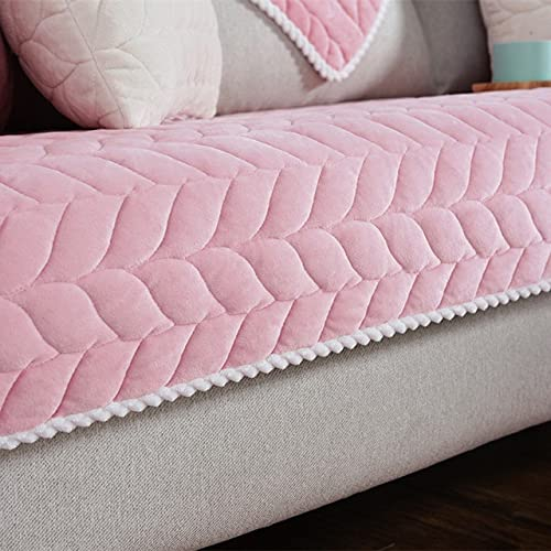 RTSFKFS Sofabezug Ecksofa Samt Sofahusse Couchbezug Sofaiberwurf l Form 3/2 Sitzer Sofa Schutz Abdeckung Sofaschoner rutschfest Hund Katze Sofabezügen-Grau (Color : D, Size : 70x180cm1pc)