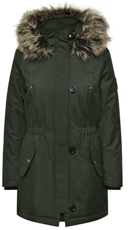 ONLY Damen Onliris Fur Winter Parka Cc OTW Jacke, Rosin, S EU