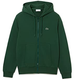 Lacoste Herren Zip-Up Fleece Hoodie Jacke, Vert, 3XL