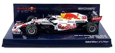 Minichamps 410211633 1:43 Red Bull Racing Honda RB16B-Max Verstappen-2nd Turkish GP 2021 Collectible Miniaturauto, Mehrfarbig