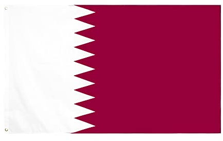 Flagge Qatar Banner Qatar Weltmeisterschaft Fan Illuminierend Flagge Qatar Dekoration Garten Innen Festival Fußball 90 x 150 cm