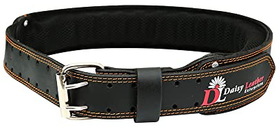 Daisy Leather Tool Belt 2.5” Inches with Back Support of High-Density Foam, Premium Grain Leather X-Large 32-Inch to 48-Inch
