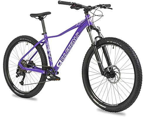 Eastern Bikes Alpaka 27,5 leichtes MTB-Mountainbike, 9-Gang, hydraulische Scheibenbremsen, Federgabel, in 3 Rahmengrößen Erhältlich (17, Lila)