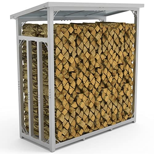portalegna da esterno con copertura Con tetto 188 x 70 x 188 45kg zincato portata 3t legnaia da esterno in legno porta legna metallo portalegna camino deposito di legname